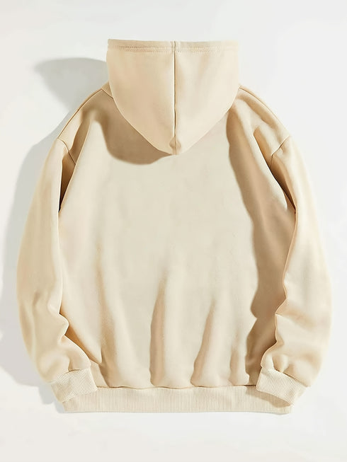 Letter Graphic Print Drawstring Loose Hoodie; Casual Hooded Pocket Fashion Long Sleeve Sweatshirt; Women's Clothing
